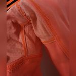 Lululemon  Stride Jacket Neon Coral Orange Striped Define Forme Zip Up Jacket 2 Photo 7