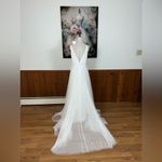 Stunning Vow’d Serendipity Deep V Tulle Mesh Wedding Gown! White Size 10 Photo 6