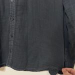 CP Shades  Cotton Gauze Button Down Shirt Size Small Black Faded Photo 3