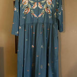 Women’s blue floral pink dowey brand plus size dress. Size 1x Photo 0