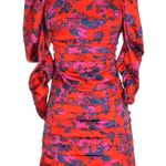 For Love & Lemons  Monet Mini Dress Long Sleeve Ruffle Floral Flowers Red Size S Photo 0