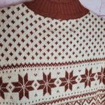 American Eagle  OUTFITTERS FAIR ISLE MOCK NECK CROPPED LENGTH SWEATER S Photo 7