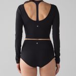 Lululemon  Arise Cropped Long Sleeve Black PTP 17" Photo 1