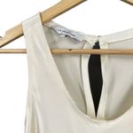 LA COLLECTION Blouse Cream Raw Edge 100% Silk Sleeveless Tank Cami Size 0 Photo 2