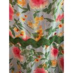 easel Size S Los Angeles Blue Floral Contrast Wavy Trim Maxi Dress Photo 5