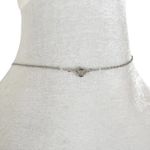 Vintage Silver Tone Chain Necklace with Small Cross and Heart Pendant Photo 2