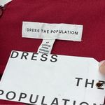 Dress the Population  Anita Crepe Cocktail Dress Women Size Medium Garnet Red NEW Photo 3