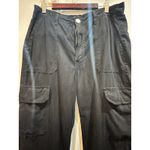 ZARA  Black Utility Cargo Pants Womens Size 8 Relaxed Fit‎ Pockets Photo 5