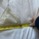 Madewell Intimates Geo Mesh Triangle Bralette White Womens Boho Hippie Fairy Photo 1