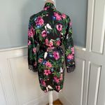 Victoria's Secret Satin & Lace Tropical Floral Kimono Bell Sleeve Robe XS/S Photo 7
