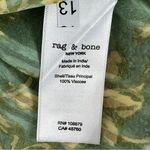 Rag and Bone  Sachi Pleated Floral Print Sheer Blouse Sage Green Small Photo 13