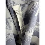 Chico's Shirt Womens Large 2 Blue White Chevron Bell Sleeve Crisscross V Neck Photo 3