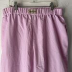 Luxara Paris Pants Preppy Medium Pink White Striped Pull On Elastic Waist Lounge Photo 1