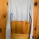 Brandy Melville long sleeve crop top ribbed in gray one size Photo 2