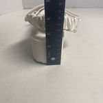 SHOEDAZZLE Taneisa Women’s Rusched Strap Wedge Sandal Size 7 White New With Defe Photo 3