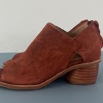 Sofft Carleigh Brick Leather Peep Toe Cutout Sandal Booties Brown Size 6 Photo 4