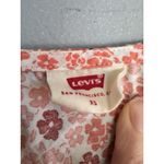 Levi's Levi’s Simone Pink Floral Button Front Short Sleeve Cropped Blouse Size XS Photo 4