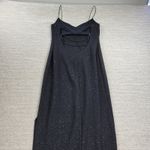 City Triangles Vtg  Black Glitter Prom Dress M Strappy Open Back Y2K 90s Evening Photo 12