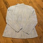 FOIL Linen Blend Single Button Blue White Striped Blazing Saddles Blazer 4 Photo 11