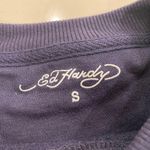 Ed Hardy NWT Y2K  Cropped Crewneck Sweatshirt Navy‎ Women's Small Photo 4