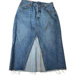 Levi's LEVI’S WOMEN DECONSTRUCTED MIDI SKIRT  Blue Denim size 26 US Equivalent: Small Photo 0