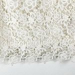 Nanette Lepore  Cream Sleeveless Lace Overlay Exposed Back Zipper Top Size Medium Photo 7