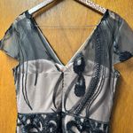 JS Collections  Soutache Short Sleeve Lace Cocktail Dress Black Nude 12 NWOT Photo 5