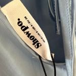 NWT Showpo Adriene Baby Blue Satin Plunge Babydoll Slit Halter Maxi Dress Size 4 Photo 5