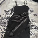 Windsor  Black Satin Bodycon Mini Dress Photo 1