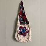 Boho Multicolored Floral Aztec Cross Body Hobo Bag Reversible Red Photo 1