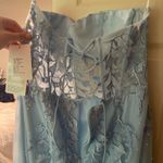 Stacees light blue mermaid sweetheart prom dress Size 8 Photo 2