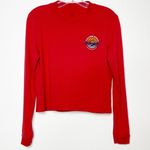 Volcom Stone Red Long Sleeve Cropped T Shirt These Are The Good Old Days” XS Photo 0