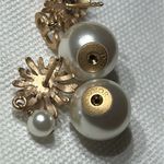 Christian Dior DIOR TRIBALES Earrings Matte Pink-Finish Metal and White Resin Pearls Photo 6