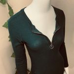 Heart and Hips Heart Hips Green Sweater Henley Dress Photo 5