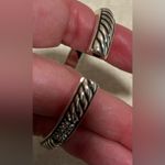 Brighton Silver Plated Twisted Rope and Crystal Hinged Bracelet Photo 5