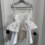 Lulus Bubbly Charm NWT size Medium White Taffeta Tiered Ruffled Mini Dress Photo 12