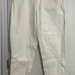 ASOS high rise cream jeans baggy women’s size 34 x 32 100% cotton Photo 0