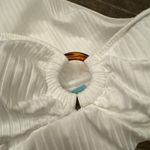 NEW MELISSA ODABASH 'Barbuda' Bandeau Ribbed One Piece Swimsuit Size 6 Ivory Photo 4