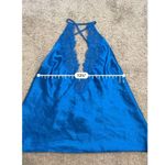 Victoria's Secret Women’s Victoria Secret Satin & Lace Blue Top. Size medium Photo 5