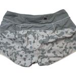 Athleta  Women's Gray Camo Leopard Running Shorts Size M Activewear Photo 1