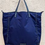 Valentino Garavani Valentino Rockstud navy blue nylon tote bag Photo 0