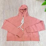 Anthropologie Anthro Canape Sienna Zip-Up Hoodie in Pink Large Photo 3