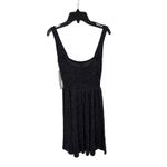 AQUA  Women's‎ Metallic Knit Square Neck Mini Dress Black Silver XS Party Photo 4