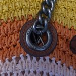 KURT GEIGER LONDON Chelsea Rainbow Raffia Open Top Convertible Straw Tot… Gold Photo 8