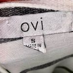 OVI White with Black Stripes Midi Shirt Dress Pockets Photo 5