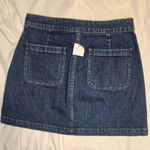 Madewell Denim A-Line Skirt Size 28 Front Zip Blue Pockets Women's-Y2K Photo 0