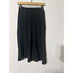 Cuyana  Black 100% Silk Asymmetrical A-Line Midi Skirt Elastic Waist Size S NWOT Photo 2