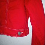 Forever 21  Y2K Baby L Red Trucker Jean Jacket Photo 4