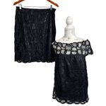 Kenar Vintage  Black Lace Top & Skirt Set -‎ 2 Pieces NWT Photo 2
