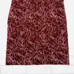 Duluth Trading Co Womens V Neck Short Sleeve Burgundy Floral Dress Size S Red Photo 1